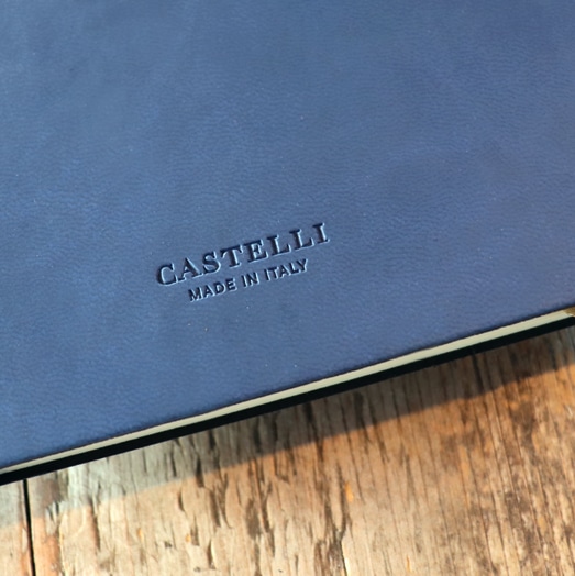 Blind Debossed Castelli Logo on Reverse of Tucson Flexible Notebook
