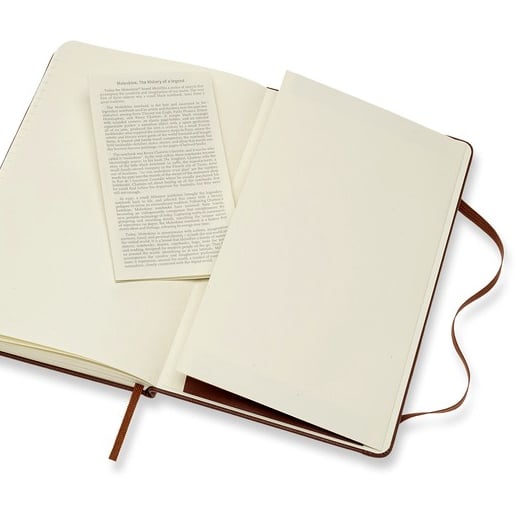 Moleskine Leather Notebook with Rear Pocket