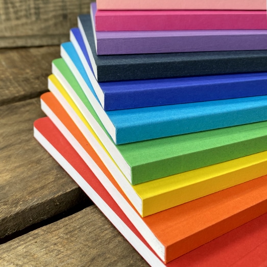 Brightly Coloured Recycled Card Notebooks